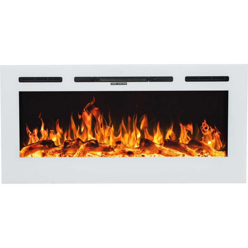 MAJESTIC 45" biały- Kominek elektryczny LED ścienny  AFLAMO 