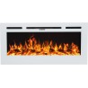 MAJESTIC 45" biały- Kominek elektryczny LED ścienny  AFLAMO 