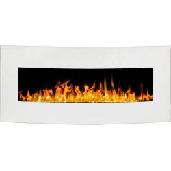 Malibu 36" biały - kominek ścienny AFLAMO