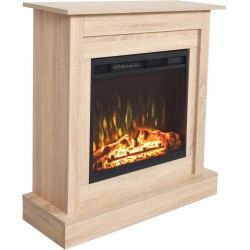 Chimenea eléctrica VIGO   roble sonoma 2en1 - Aflamo