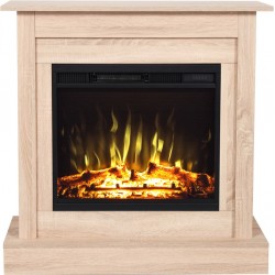 Chimenea electrica VIGO oak sonoma 2in1 corner - Aflamo