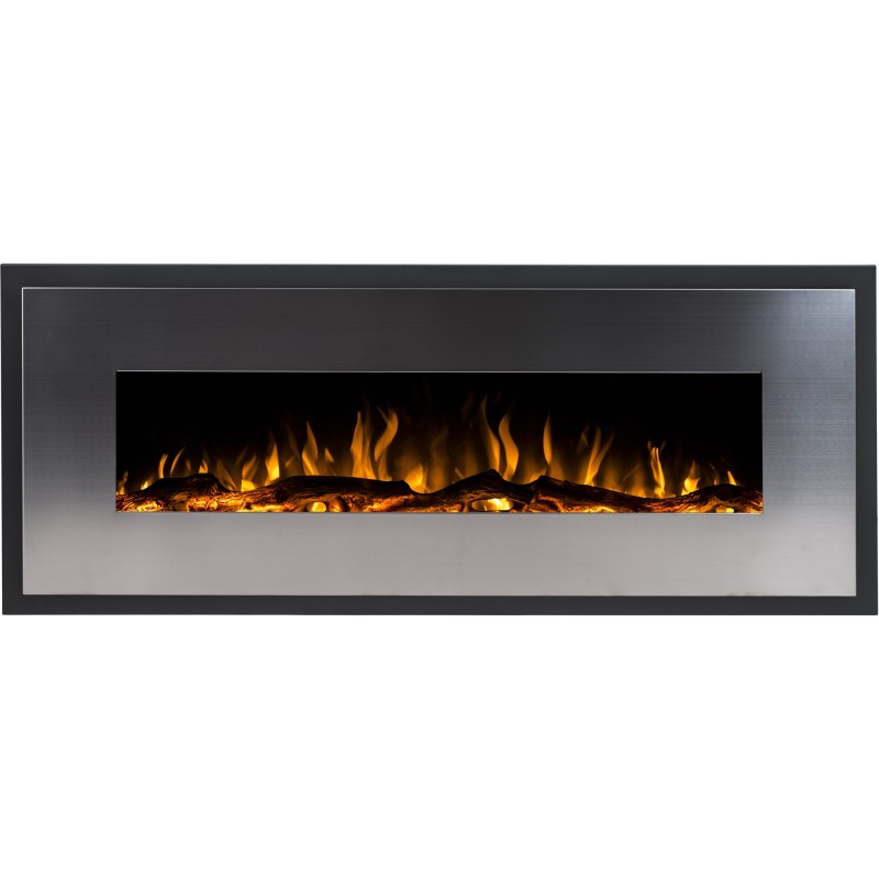 ELEKTRISCHER WANDKAMIN AFLAMO - MOHAVE Silber - Kominki Elektryczne LED