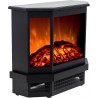 Chimenea eléctrica de acero LED, autoportante Aflamo - Hoover Chimenea eléctrica de acero LED, autoportante Aflamo - Hoover