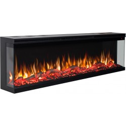 Kominek elektryczny LED ścienny UNIQUE 254 cm  AFLAMO