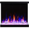 MAJESTIC 50" chimenea eléctrica de pared LED AFLAMO. MAJESTIC 50" chimenea eléctrica de pared LED AFLAMO.