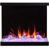 MAJESTIC 50" chimenea eléctrica de pared LED AFLAMO. MAJESTIC 50" chimenea eléctrica de pared LED AFLAMO.