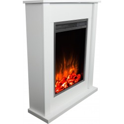 Chimenea eléctrica LED POKER BLANCO - Aflamo