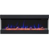 IMPERIAL 43 "- dreidimensionale LED-Wand mit elektrischem Kamin AFLAMO - MODELL 2020