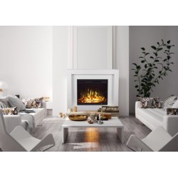 Chimenea electrica Duke blanco, de pie - Aflamo