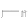 Kominek elektryczny LED ścienny UNIQUE 120cm BEZ GRZANIA AFLAMO