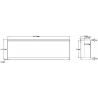 Kominek elektryczny LED ścienny UNIQUE 140 cm BEZ GRZANIA  AFLAMO