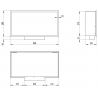Biokominek Juno 54 cm ścienny i pod zabudowę