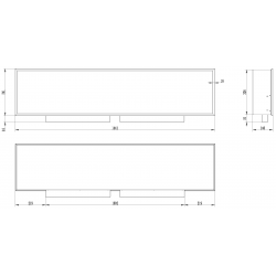 Biokominek Juno 144 cm z szybą - Aflamo