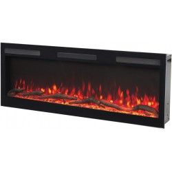 MAJESTIC PRO 128 cm, Kominek elektryczny ścienny i do zabudowy AFLAMO + Dźwięk