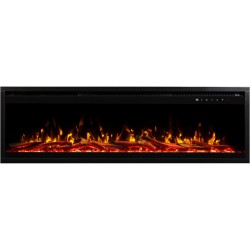 ROYAL PRO 140 cm, Kominek elektryczny LED ścienny i do zabudowy AFLAMO