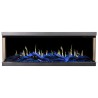 GOLD 152 cm, AFLAMO Wand- und eingebauter LED-Elektrokamin
