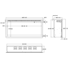 Wkład AFLAMO 3D 45x90 cm, kominek elektryczny do zabudowy AFLAMO PLUS + DŹWIĘK