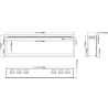 ROYAL PRO 120 cm, AFLAMO Wand- und eingebauter LED-Elektrokamin