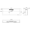 Camino elettrico a LED ELITE 128 cm, da parete e da incasso, AFLAMO + SOUND