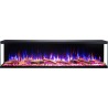 copy of Kominek elektryczny LED ścienny UNIQUE 100 cm BEZ GRZANIA  AFLAMO