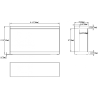 copy of Kominek elektryczny LED ścienny UNIQUE 100 cm BEZ GRZANIA  AFLAMO