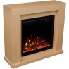Chimenea eléctrica JOLO 3D Roble + SONIDO - AFLAMO