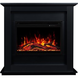 Caminetto elettrico SUND 3D Nero + SUONO - AFLAMO
