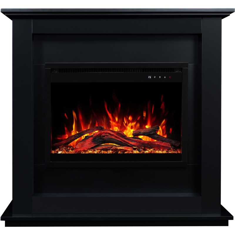 Caminetto elettrico SUND 3D Nero + SUONO - AFLAMO Caminetto elettrico SUND 3D Nero + SUONO - AFLAMO