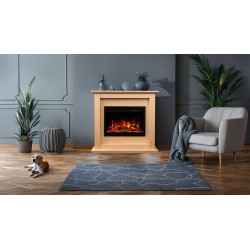 Caminetto elettrico SUND 3D Oak + SUONO - AFLAMO