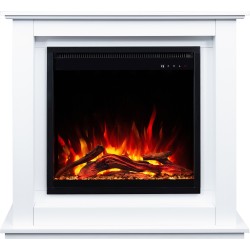 Chimenea eléctrica SUND 3D Blanca + SONIDO - AFLAMO