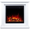 Caminetto elettrico SUND 3D Bianco + SUONO - AFLAMO