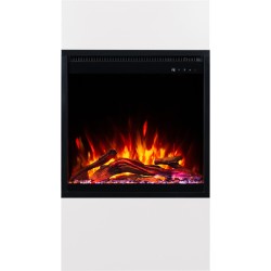 Kominek elektryczny MILOS 3D 60 Biały + DŹWIĘK - AFLAMO