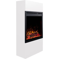Kominek elektryczny MILOS 3D 60 Biały + DŹWIĘK - AFLAMO