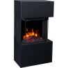Chimenea eléctrica TEXEL 3D Negra + SONIDO - AFLAMO