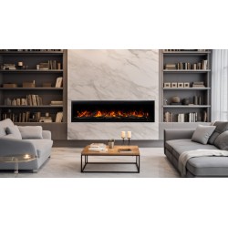 ROYAL 3D 100 cm, LED-Wand und eingebauter elektrischer Kamin AFLAMO