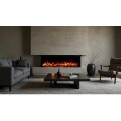 SUPERB 3D 100 cm, Kominek elektryczny LED do zabudowy AFLAMO + DŹWIĘK