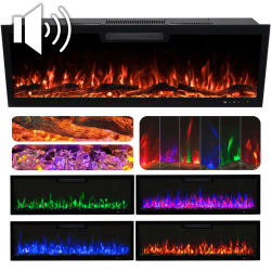 copy of ELITE 107 cm Kominek elektryczny LED ścienny i do zabudowy AFLAMO + DŹWIĘK