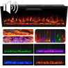 Chimenea eléctrica LED ELITE 153 cm, de pared y empotrada, AFLAMO + SOUND
