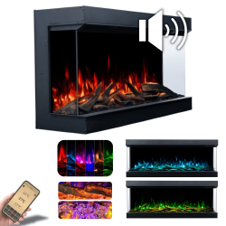 SUPERB 3D 120 cm, chimenea eléctrica LED empotrada AFLAMO
