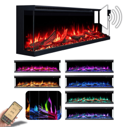 Chimenea eléctrica LED empotrada Unique PRO 120 cm AFLAMO