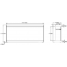 copy of Kominek elektryczny LED ścienny UNIQUE 100 cm BEZ GRZANIA  AFLAMO