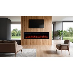 MONARCH, Camino elettrico a LED da parete e da incasso con suono EmotionFlame