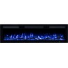 MONARCH, Chimenea eléctrica LED empotrada de pared con sonido EmotionFlame