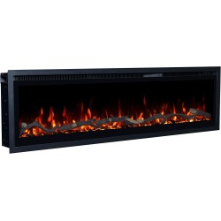 REGAL, Camino elettrico a LED da parete e da incasso con suono EmotionFlame