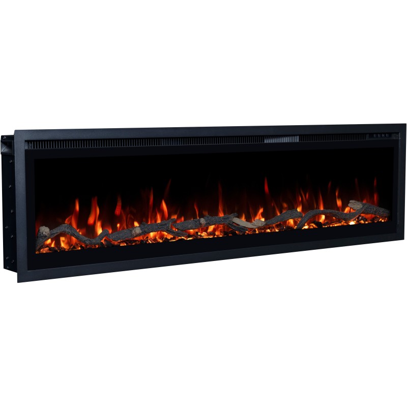 REGAL, Camino elettrico a LED da parete e da incasso con suono EmotionFlame