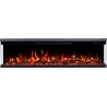 UNITY, Chimenea eléctrica LED de tres lados empotrada en la pared de con sonido EmotionFlame