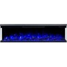 UNITY, Chimenea eléctrica LED de tres lados empotrada en la pared de con sonido EmotionFlame