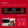 MONARCH, Chimenea eléctrica LED empotrada de pared con sonido EmotionFlame