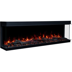 copy of UNITY, Chimenea eléctrica LED de tres lados empotrada en la pared de con sonido EmotionFlame