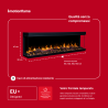 SOLIS, Chimenea eléctrica de tres lados empotrada en la pared de con sonido EmotionFlame
